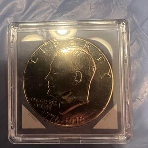 1776-1976 Eisenhower Gold-Toned Commemorative Coin Dollar
